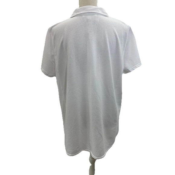 NWT Jane Delancey Vintage Look Button Up Top Womens XL Terry White Short Sleeve - Picture 3 of 8